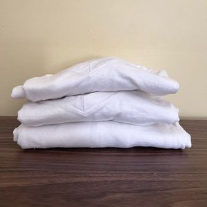 Pack of White T-Shirts | Mens v-neck undershirt | Set of 3 Nautica plain white